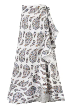 Golestan Ruffle Skirt in Paisley