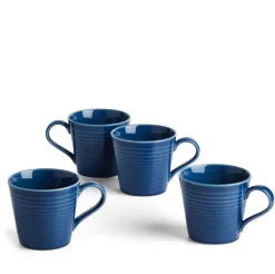 Gordon Ramsay Maze Mug 400ml 13.5floz Denim, Set of 4