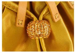 Grace Pouch Petite in Canary Satin