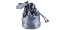 Grace Pouch Petite in Iron Satin