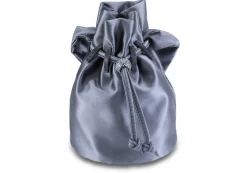 Grace Pouch Petite in Iron Satin