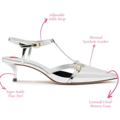 Grace Pump In Silver Specchio