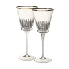 Grand Royal Gold White Wine Pair in Clear & Gold