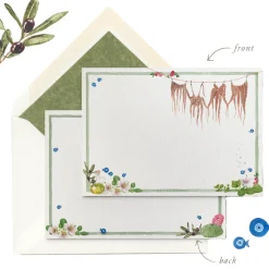 Greek Island Hopping Stationery Cards, Personalized Set of 50