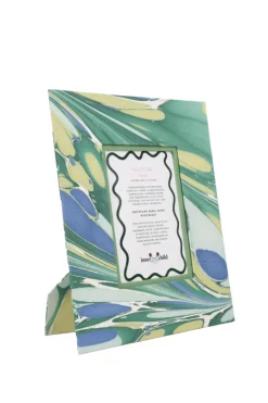 Green and Blue Hand-Marbled Large Wall Picture Frame