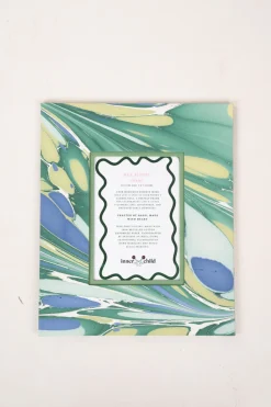 Green and Blue Hand-Marbled Large Wall Picture Frame