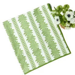 Green Fern Stripe Tablecloth