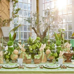 Green Fern Stripe Tablecloth