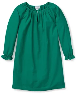 Green Flannel Delphine Nightgown