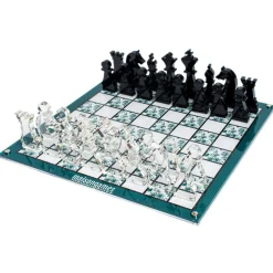 Green Floral Chess Set