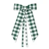 Green Gingham Bow, Set of 4