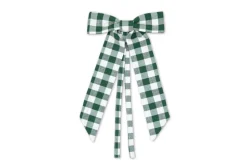 Green Gingham Bow, Set of 4