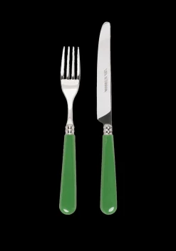 Green Knife and Fork Set