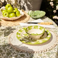 Green Petals Tablecloth