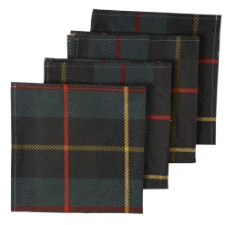 Green Plaid Napkins, Set of 4