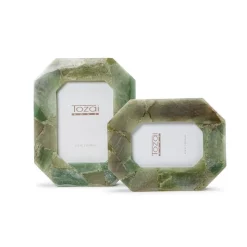 Green Quartz Photo Frames, Set of 2