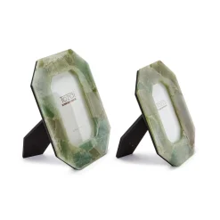 Green Quartz Photo Frames, Set of 2