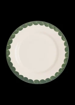 Green Scallop Dinner Plate