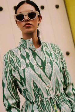 Green Silk Ikat Jacket