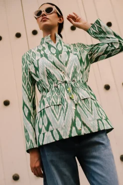 Green Silk Ikat Jacket