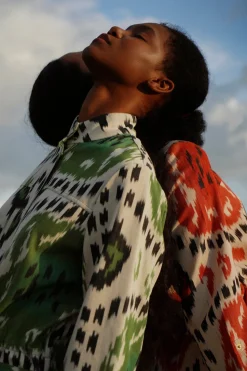 Green Silk Ikat Jacket