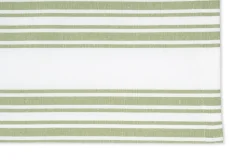 Green Stripe Cotton Tablecloth