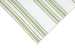 Green Stripe Cotton Tablecloth