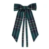 Green Tartan Bow, Set of 4