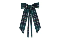 Green Tartan Bow, Set of 4