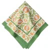 Grenadine Orange & Green Napkins, Set of 6