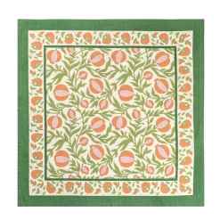 Grenadine Orange & Green Napkins, Set of 6
