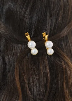 Gretel Hair Clips in Pearl