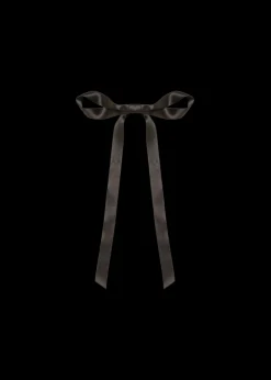 Gretta Bow Barrette in Black
