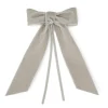 Grey Velvet Napkin Bows, Set of 4