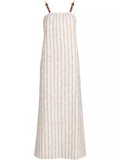 Grikos Stripe Dress in White