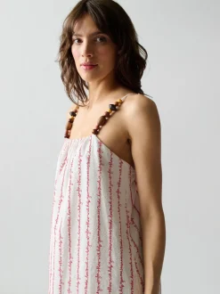 Grikos Stripe Dress in White