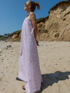 Grikos Stripe Dress in White