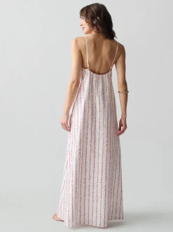 Grikos Stripe Dress in White