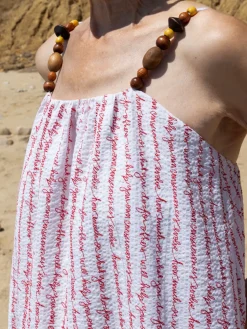 Grikos Stripe Dress in White