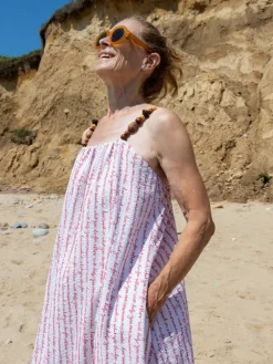 Grikos Stripe Dress in White