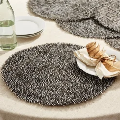 Guinea Feather Placemats, Set of 6
