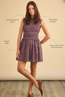 Gweneth Dress in Autumn Fleur Fig