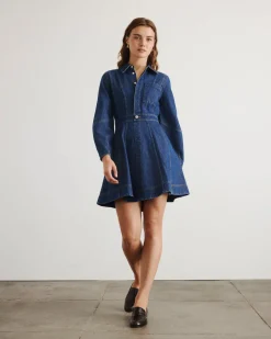 Hailey Dress in Classic Indigo Blue