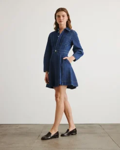 Hailey Dress in Classic Indigo Blue
