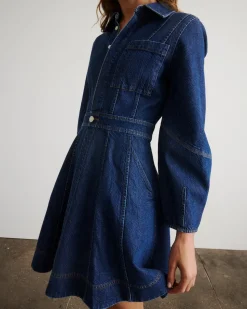 Hailey Dress in Classic Indigo Blue