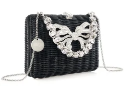 Hailey Wicker Basket Bow Clutch
