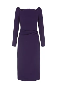 Halley Dress Stretch Crepe Blackcurrant