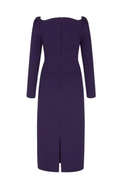 Halley Dress Stretch Crepe Blackcurrant