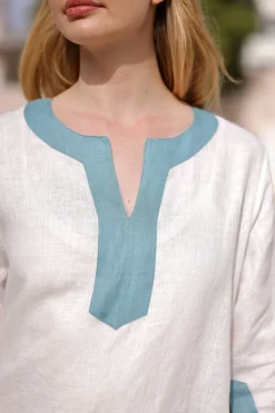 Hampton Caftan Blue Palm