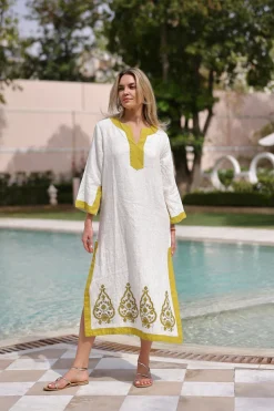 Hampton Caftan Green Paisley